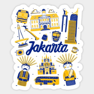 Jakarta Cityscape Landmark Sticker